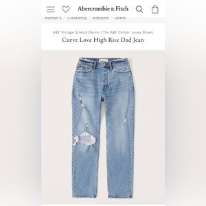 Abercrombie Curve Love High Rise Dad Jean